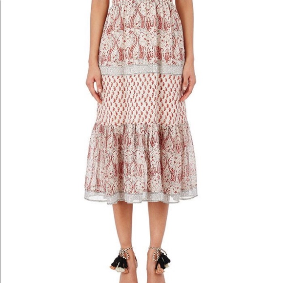 Ulla Johnson Georgette Tropez Midi Paisley Dress - Picture 2 of 16